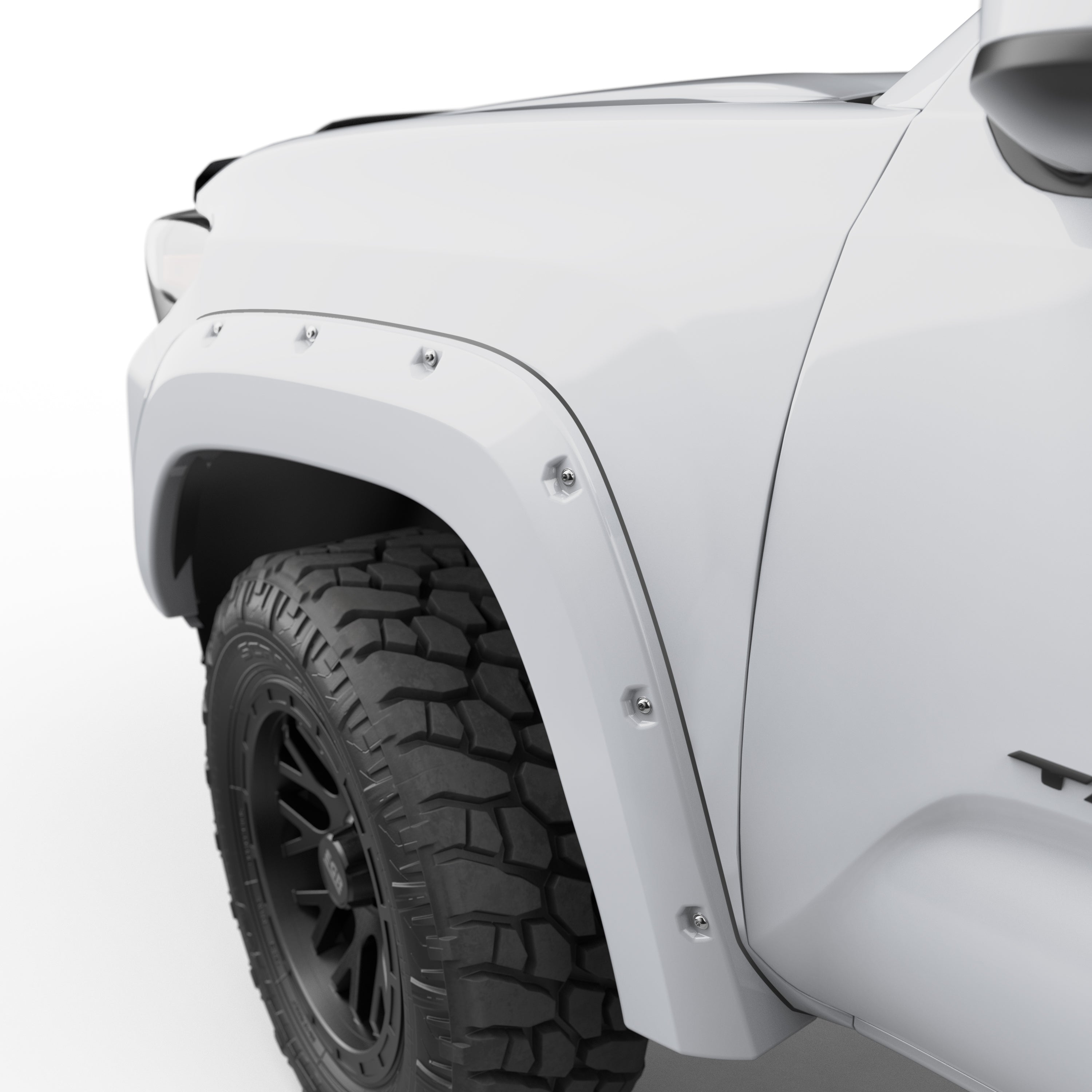 EGR 2016-2023 Toyota Tacoma 4 Door Extended Cab Crew Cab Pickup Traditional bolt-on look Fender Flares set of 4 Paint to Code White 795084-040