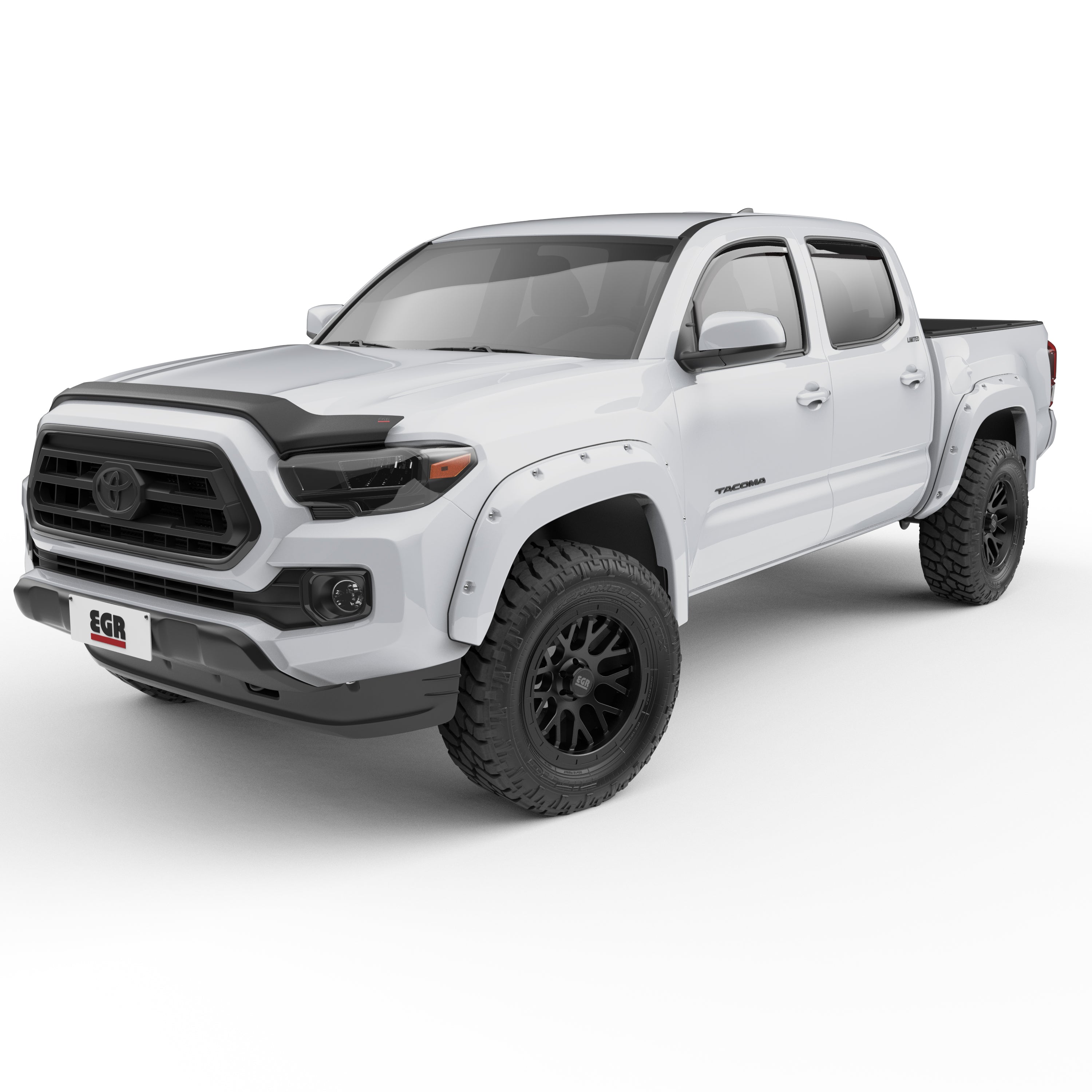 EGR 2016-2023 Toyota Tacoma 4 Door Extended Cab Crew Cab Pickup Traditional bolt-on look Fender Flares set of 4 Paint to Code White 795084-040