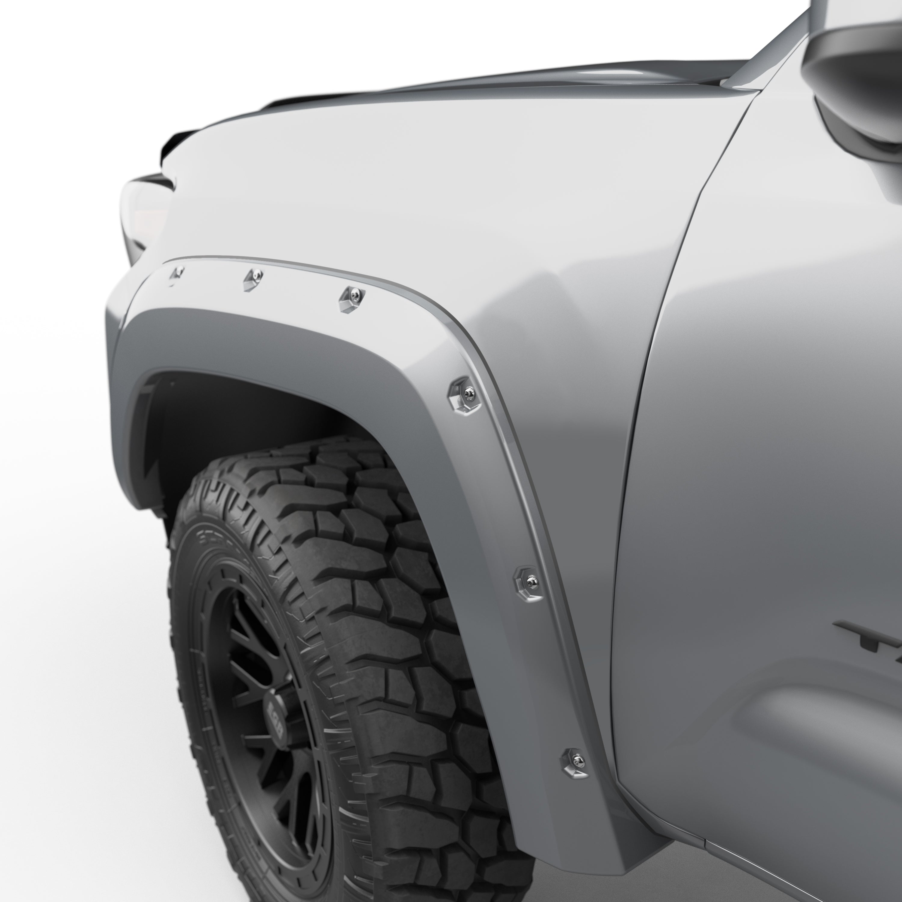 EGR 2016-2023 Toyota Tacoma 4 Door Extended Cab Crew Cab Pickup Traditional bolt-on look Fender Flares set of 4 Paint to Code Silver 795084-1D6