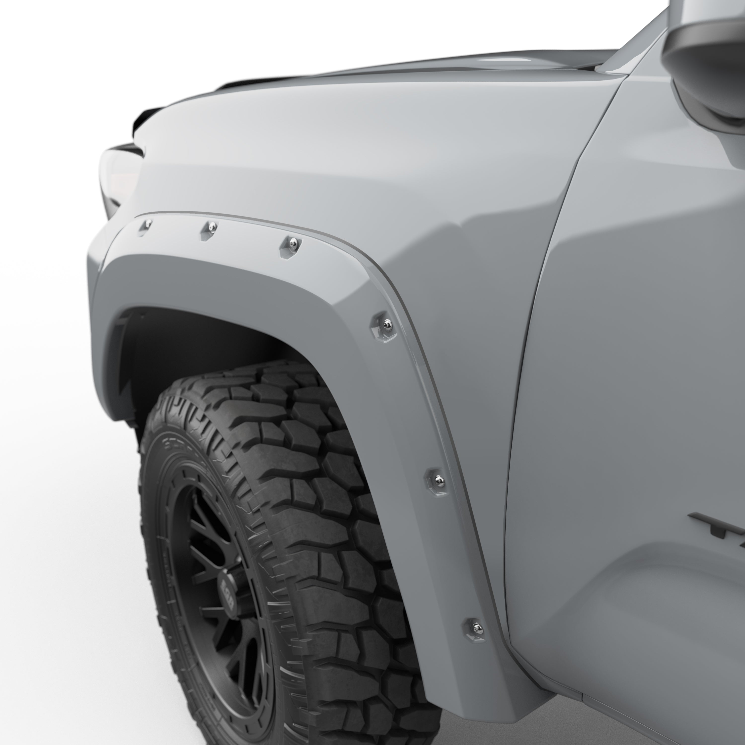 EGR 2016-2023 Toyota Tacoma 4 Door Extended Cab Crew Cab Pickup Traditional bolt-on look Fender Flares set of 4 Paint to Code Grey 795084-1G3