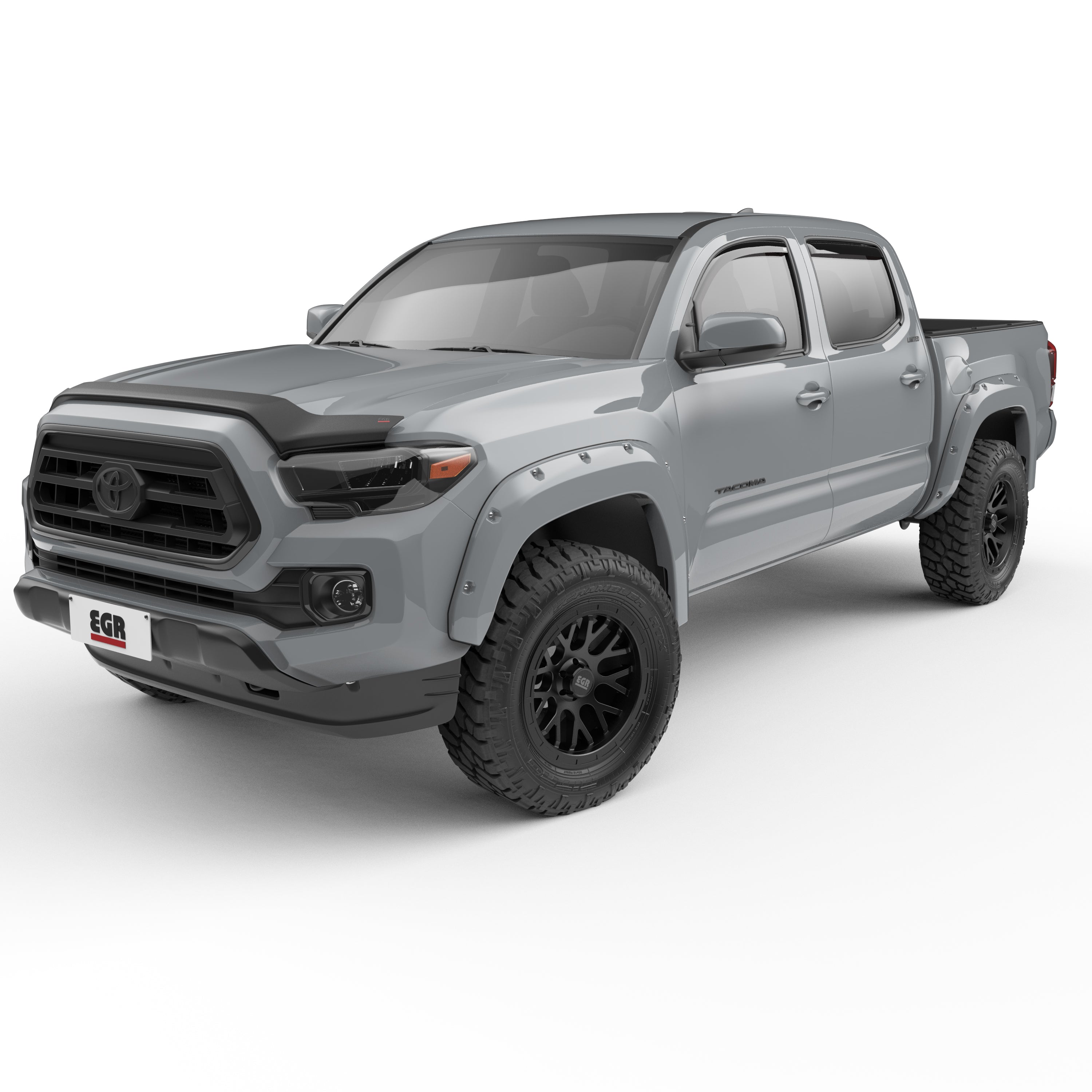 EGR 2016-2023 Toyota Tacoma 4 Door Extended Cab Crew Cab Pickup Traditional bolt-on look Fender Flares set of 4 Paint to Code Grey 795084-1G3