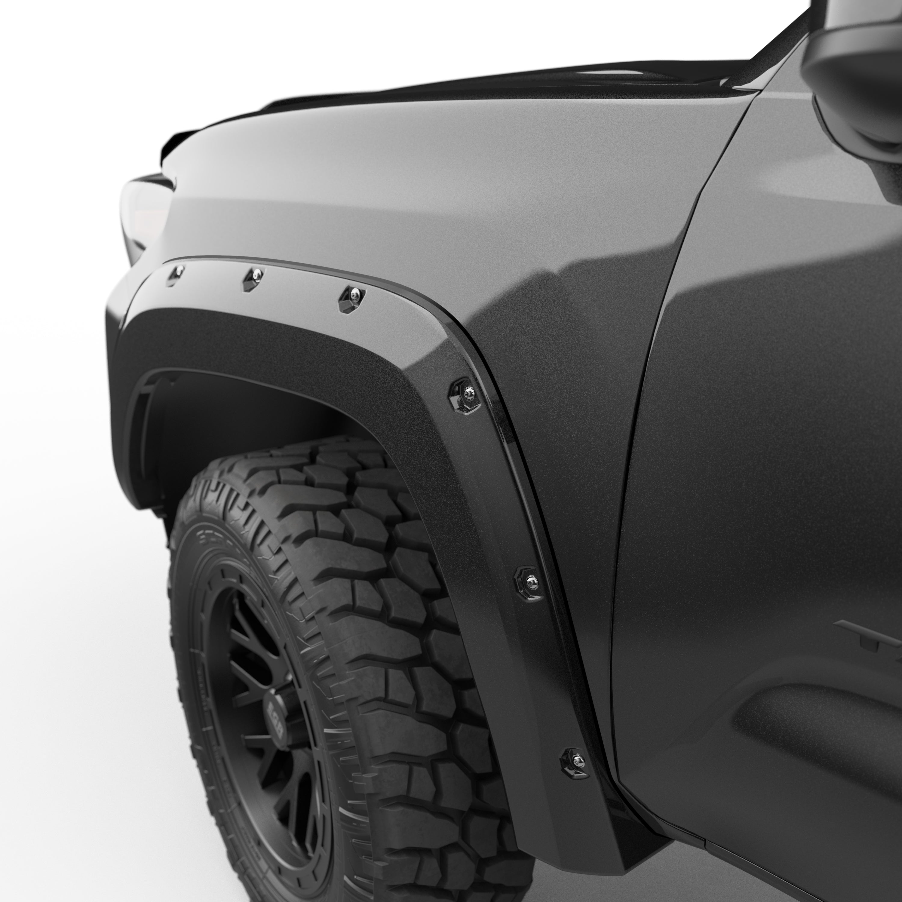 EGR 2016-2023 Toyota Tacoma 4 Door Extended Cab Crew Cab Pickup Traditional bolt-on look Fender Flares set of 4 Paint to Code Black 795084-202