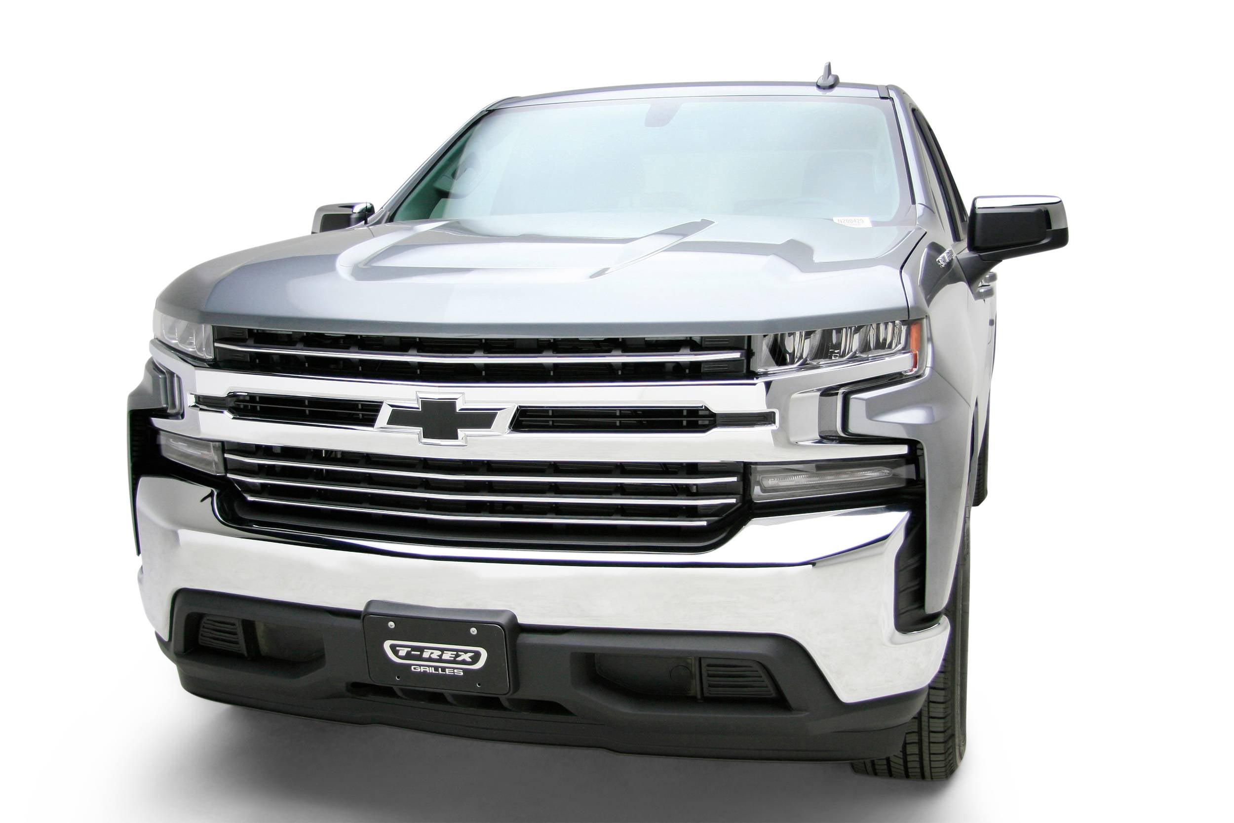 T-Rex 2019-2022 Chevrolet Silverado 1500 Trailboss RST LT Round Billet Grille Horizontal Round 4 Pc Polished Overlay 6211232