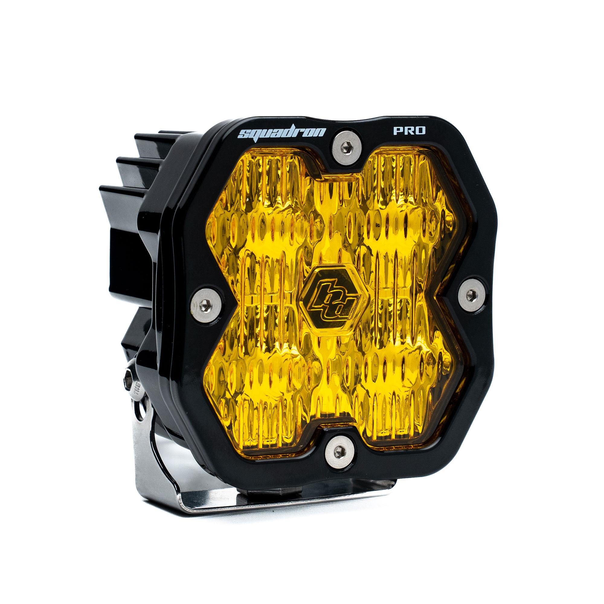 Baja Designs Squadron 2.0 Pro Black Wide Cornering Amber LED Auxiliary Light Pod 49-0015-2