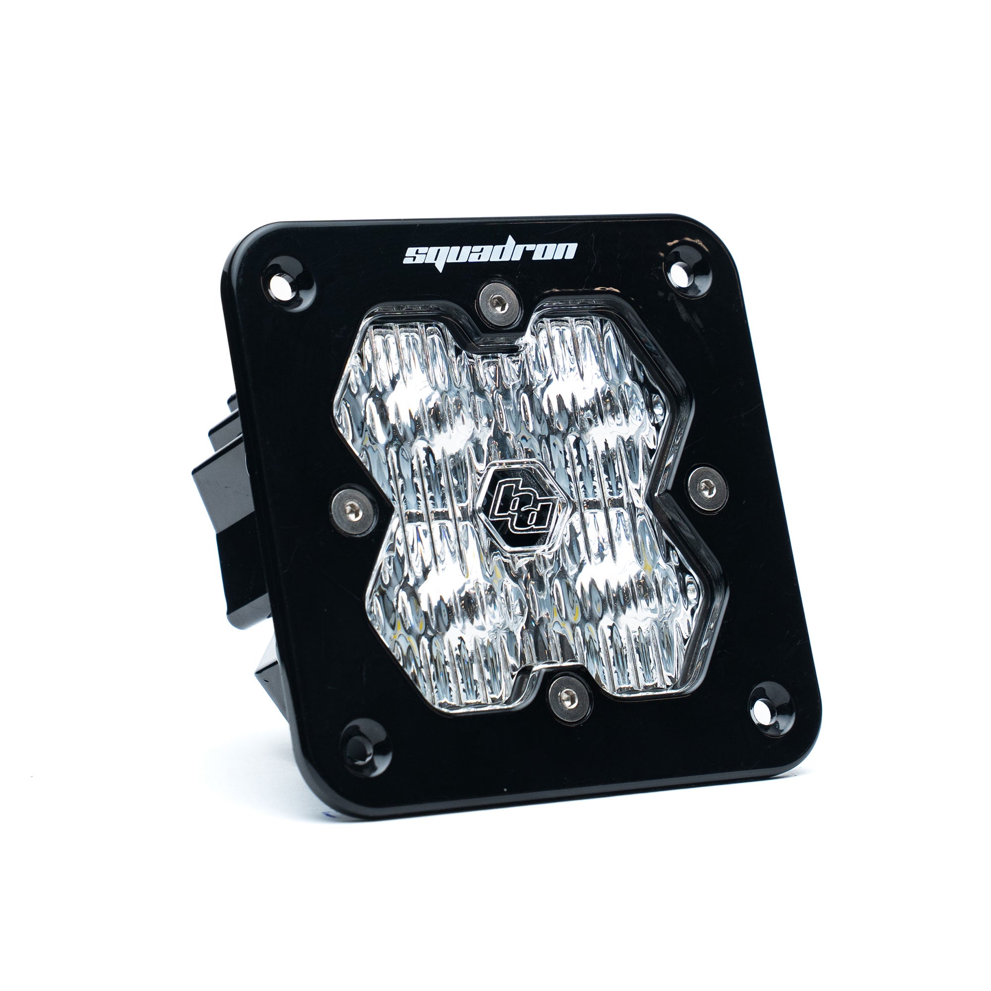 Baja Designs Squadron 2.0 Sport Black Wide Cornering Clear Flush Mount LED Auxiliary Light Pod 55-1005-2