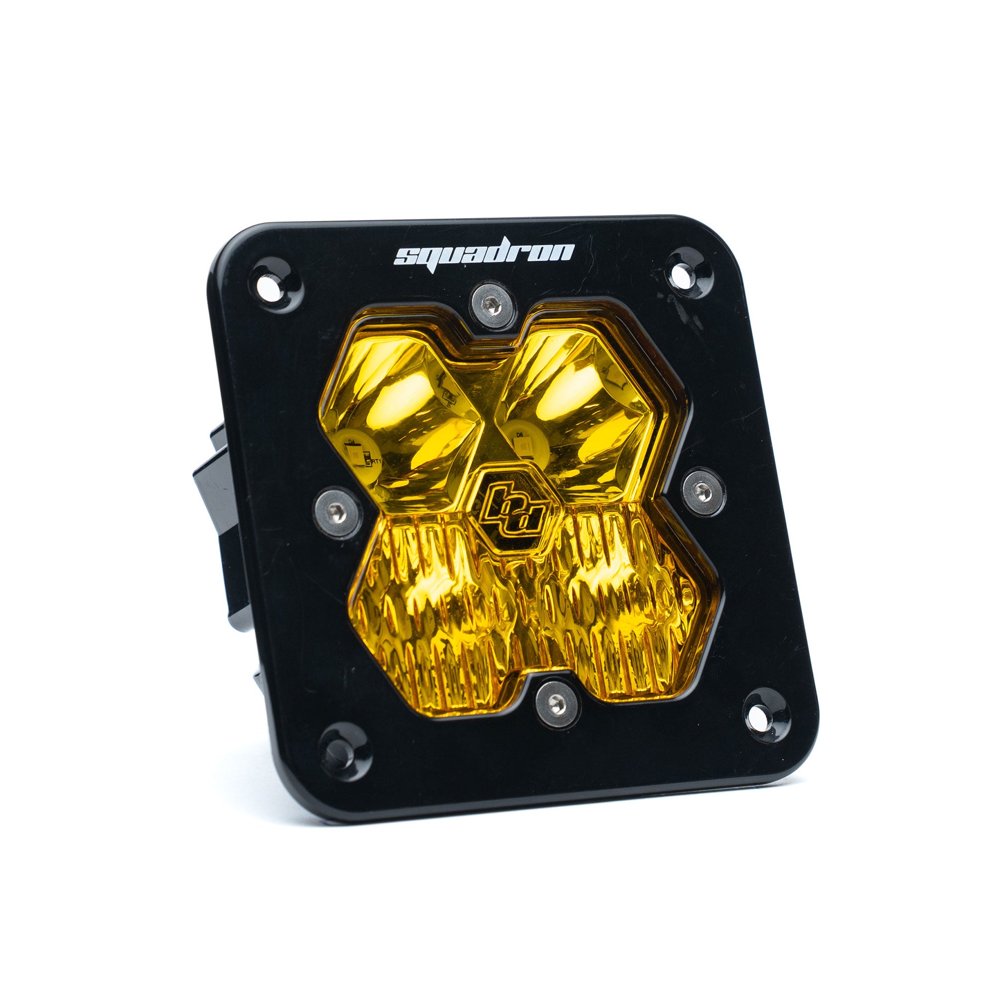Baja Designs Squadron 2.0 Sport Black Driving/Combo Amber Flush Mount LED Auxiliary Light Pod 55-1013-2