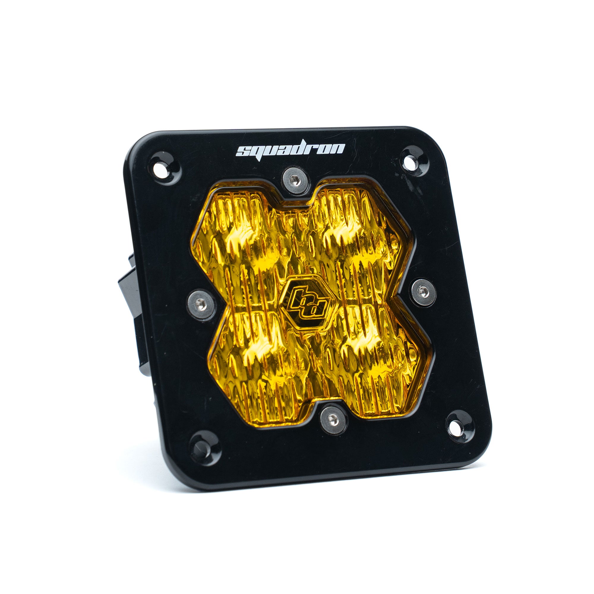 Baja Designs Squadron 2.0 Sport Black Wide Cornering Amber Flush Mount LED Auxiliary Light Pod 55-1015-2