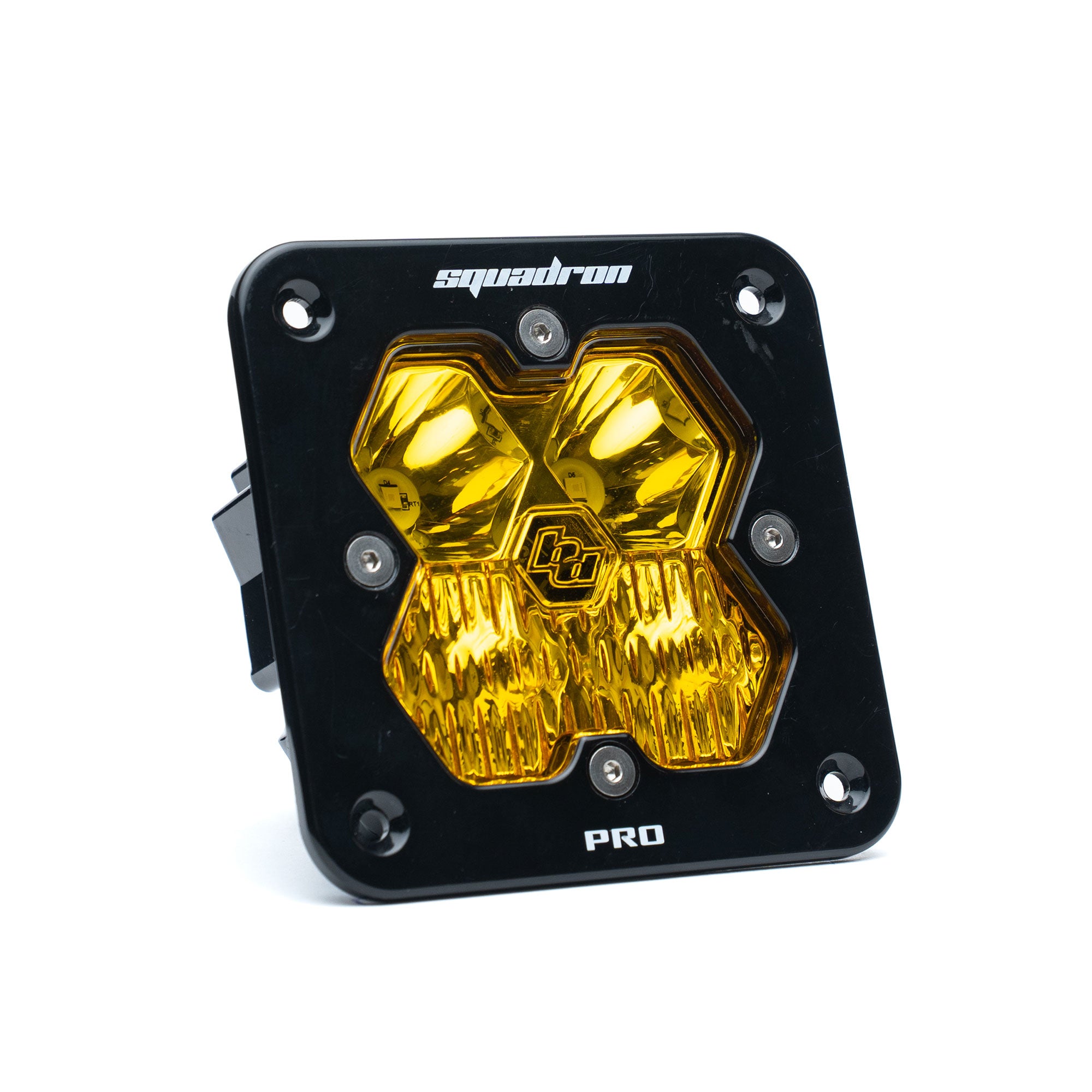 Baja Designs Squadron 2.0 Pro Black Flush Mount Amber Driving/Combo LED Auxiliary Light Pod 49-1013-2