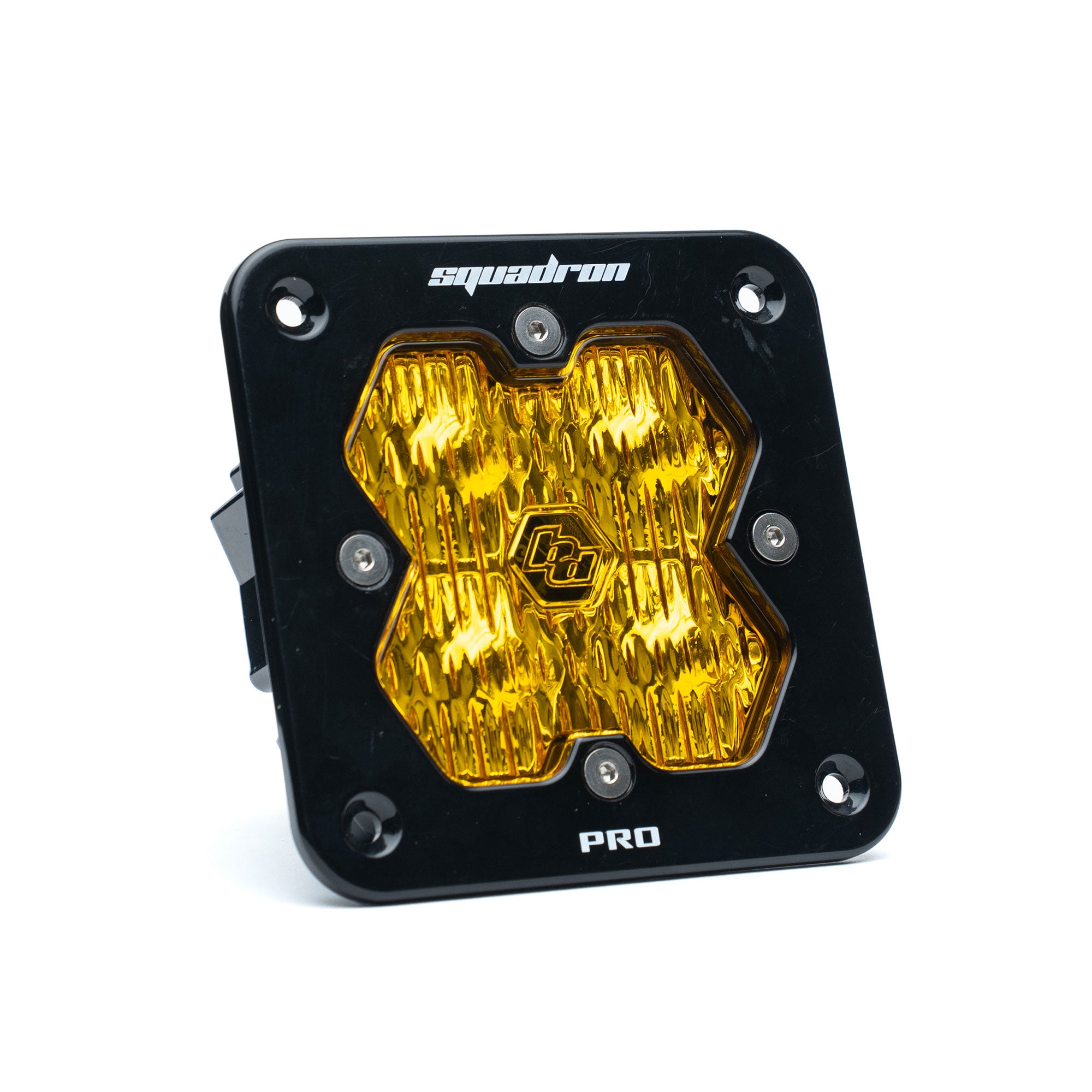 Baja Designs Squadron 2.0 Pro Black Flush Mount Amber Wide Cornering LED Auxiliary Light Pod 49-1015-2