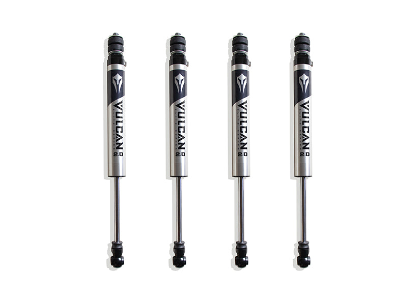 MaxTrac Suspension 2014-2024 Dodge Ram 2500 4WD Front & Rear Vulcan Series IFP Shocks 4" Lift Height Factory Rear Air Ride 947240VA