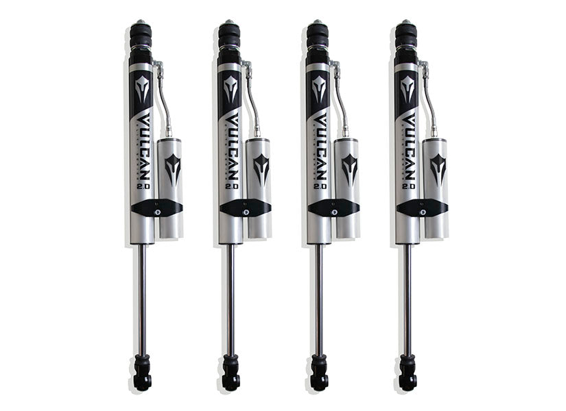 MaxTrac Suspension 2014-2024 Dodge Ram 2500 4WD 6" Front & Rear Vulcan Series Reservoir Shocks 947260VR