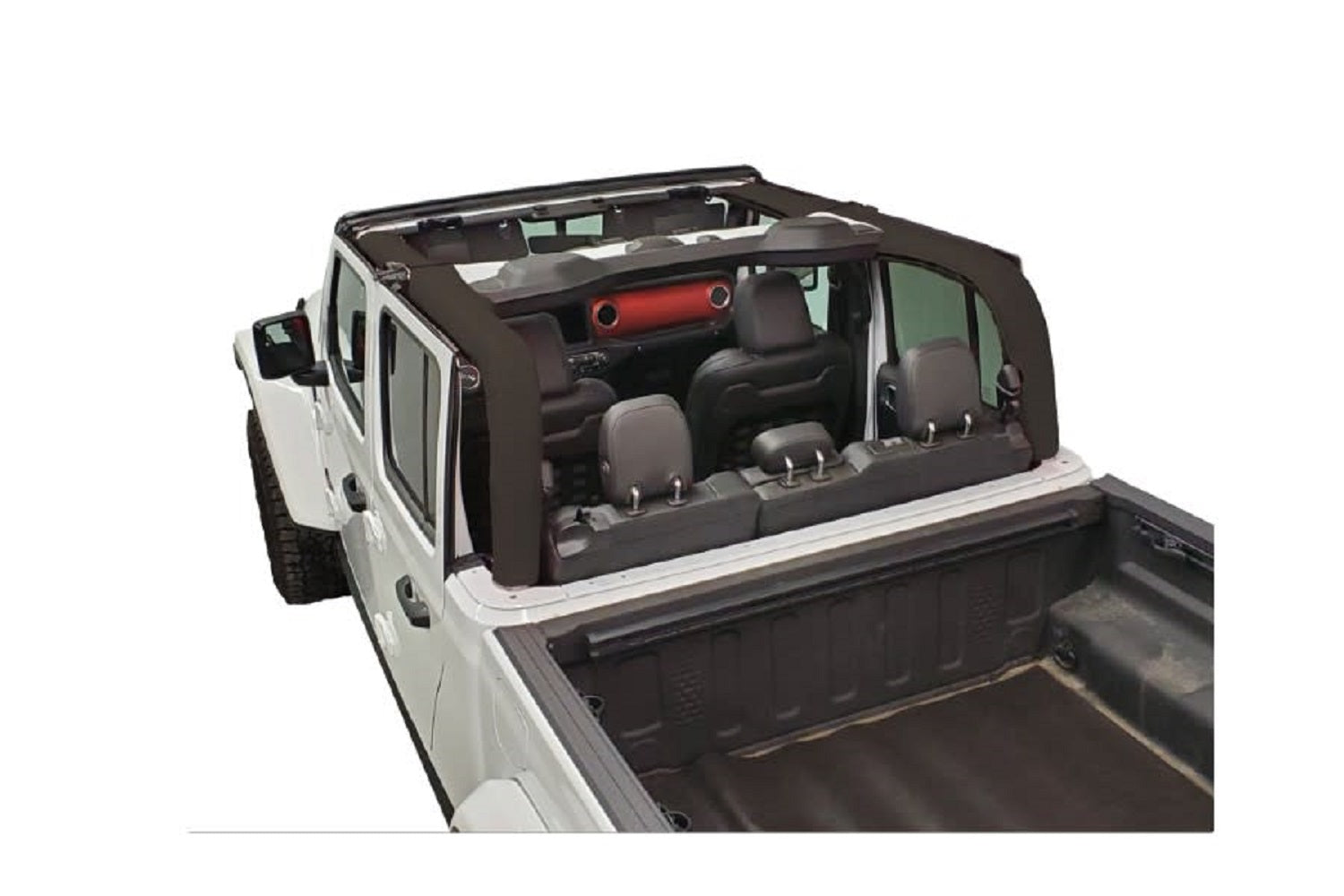 DirtyDog 2019-2020 Jeep Gladiator JT Replacement 4x4 Roll Bar Cover 4 Door Black JT4RBCSBK