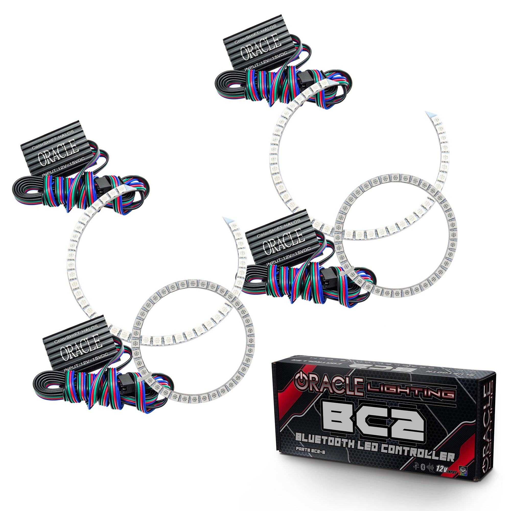 Oracle Lighting 2006-2011 BMW 3 Series LED Projector Headlight Halo Kit ColorSHIFT With BC2 Controller 3999-335