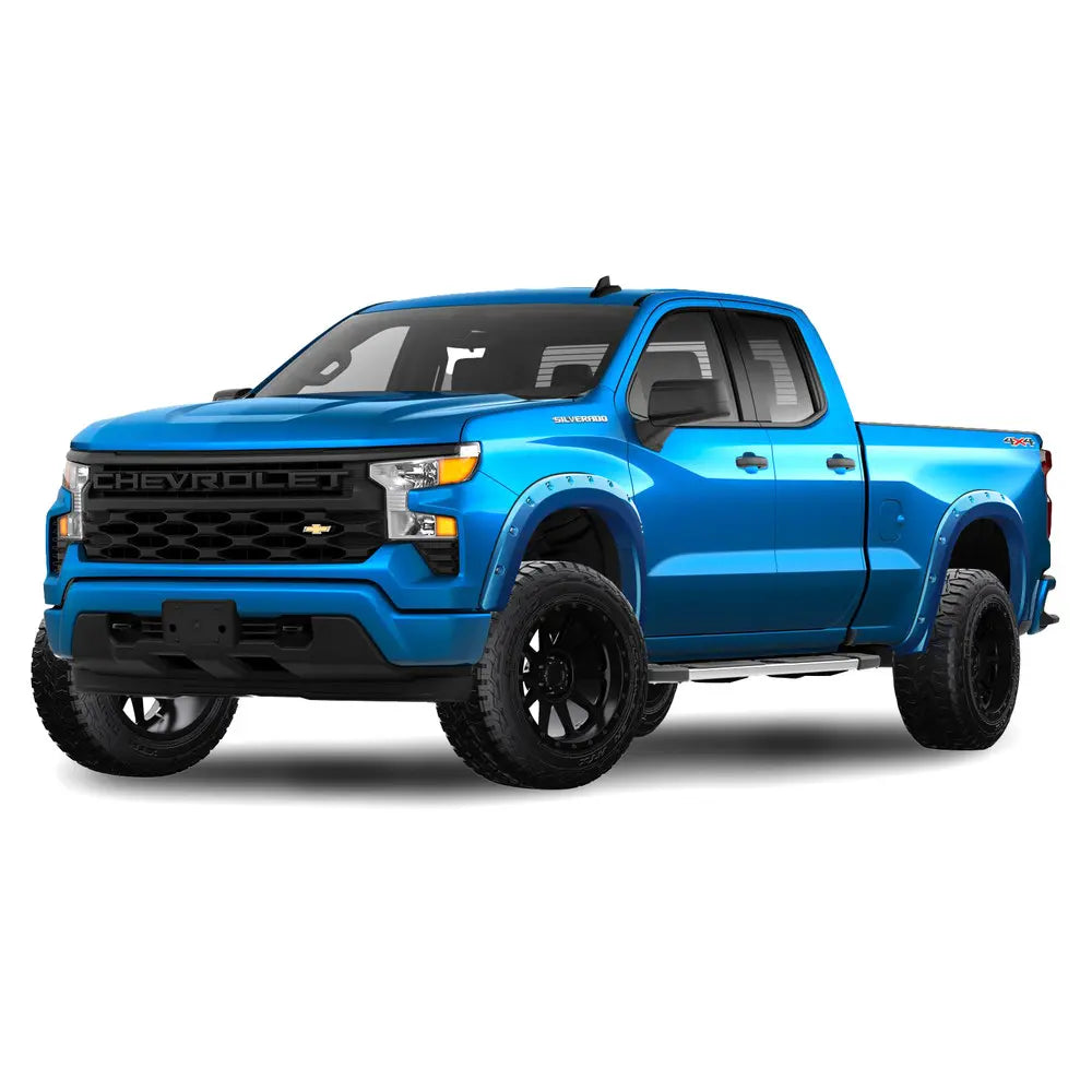 EGR 2023-2025 Chevrolet Silverado 1500 Bolt-On Look Fender Flares Painted Blue 791654-GLT