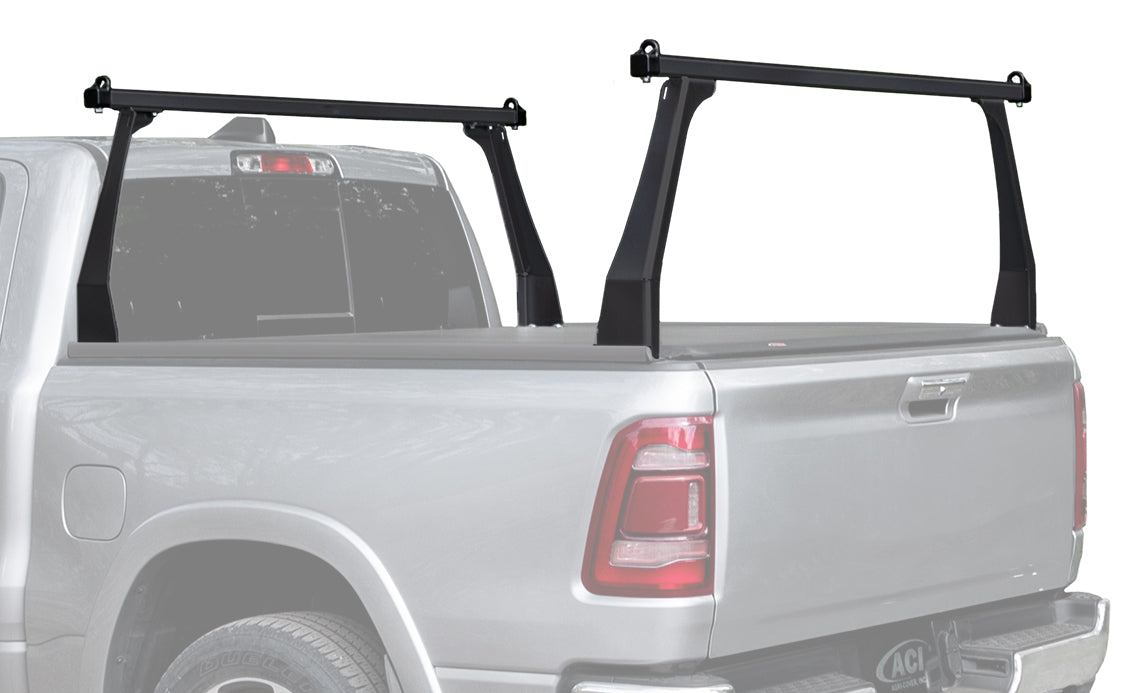 Adarac 21" Contoured Uprights 66" Cross Bar Black Uprights Truck Bed Racks 4009315