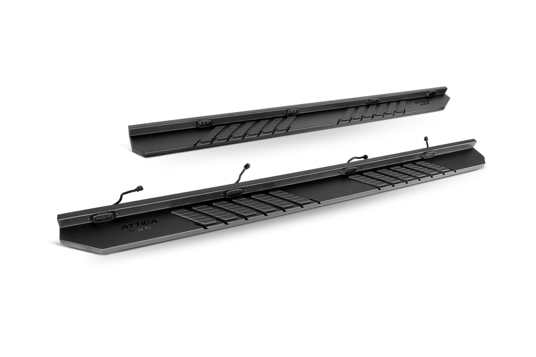 Attica 2015-2024 Ford F-150 Super Crew Frontier Series Running Boards With Light ATTF102C105-BX