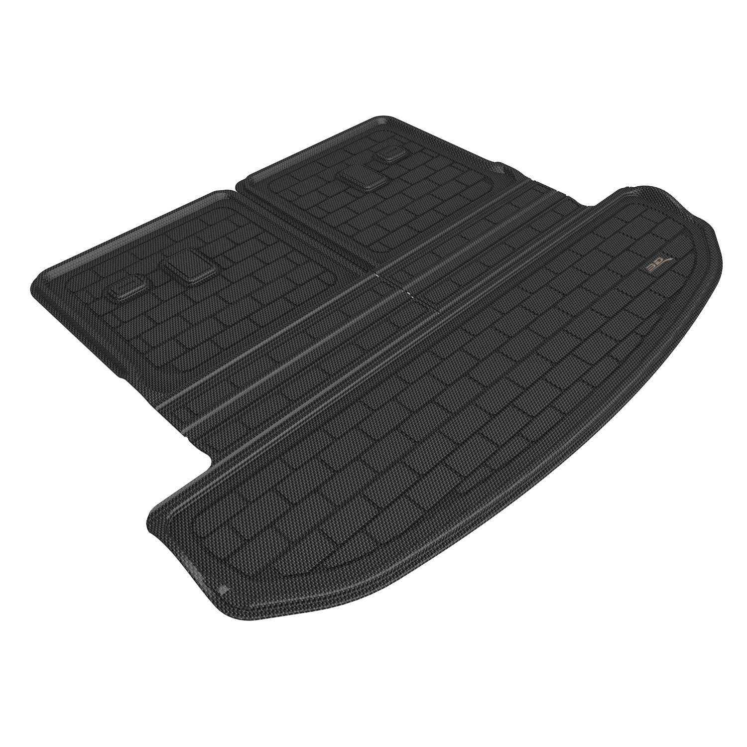3D Maxpider 2021-2023 Kia Sorento Kagu Foldable Cargo Liner Carbon Fiber Embossed Pattern Black M1KA0581309