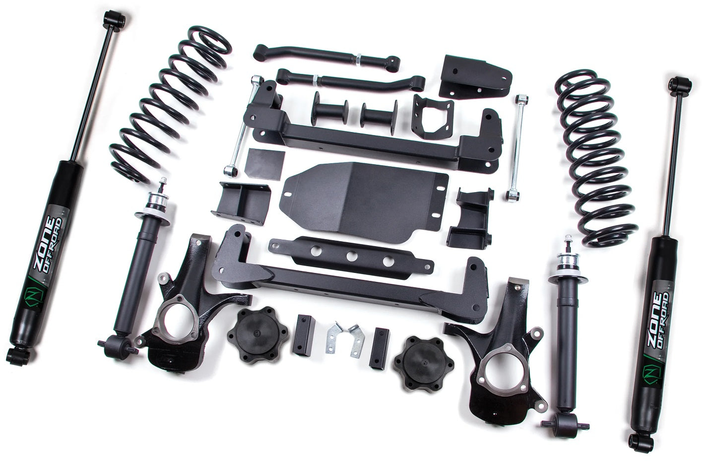 Zone OffRoad 2007-2012 Chevrolet K1500 GMC K1500 6.5in Suspension Lift Kit With Free Boot Protectors ZONC6N