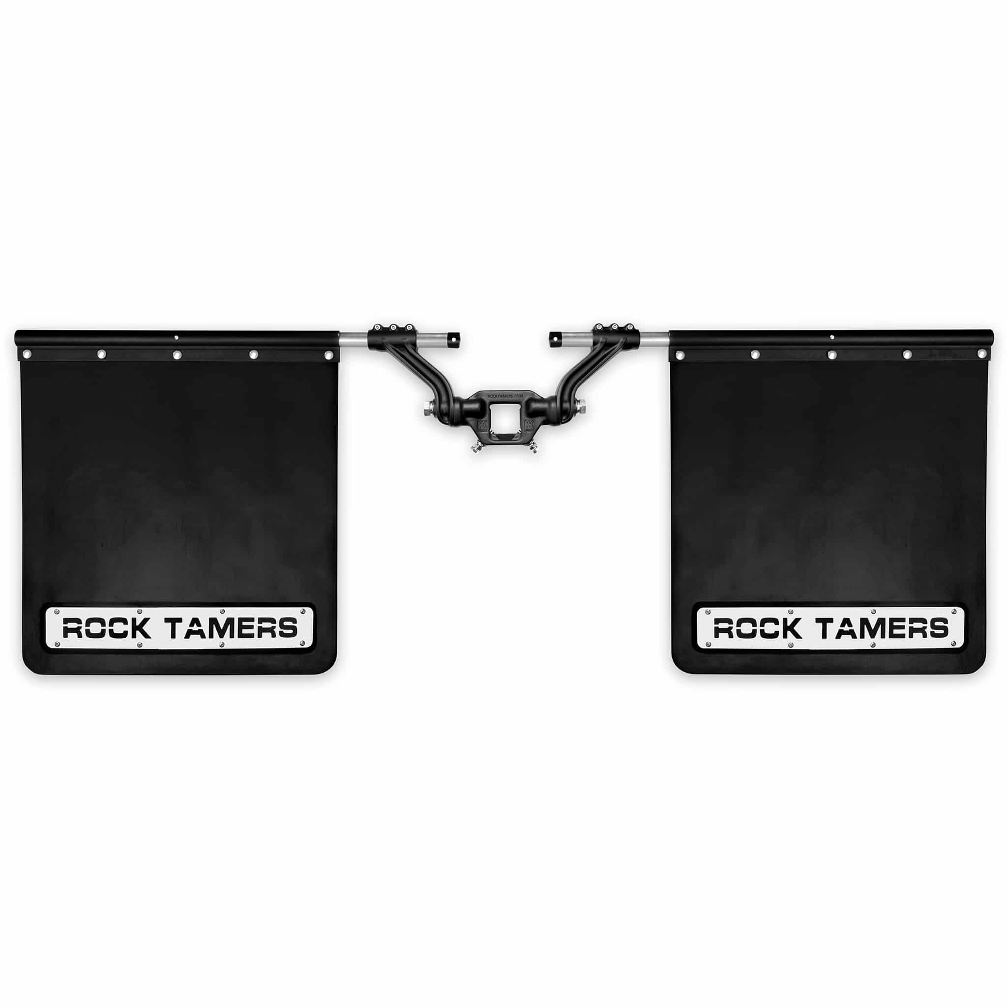Rock Tamers Mudflap System 3in Hub Trim Plates stainless Steel Matte Black 00112