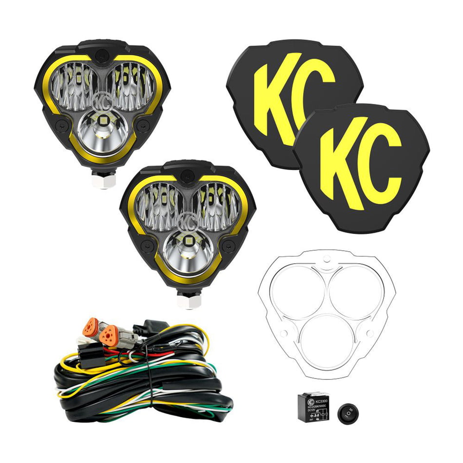 KC Hilites Flex ERA 3 2 Light Master Led Light Pod Kit 0288