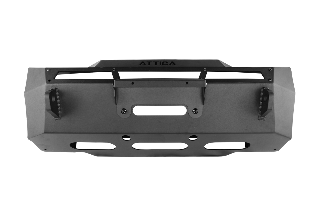 Attica 2014-2024 Toyota 4Runner Terra Series Stealth Winch Center Mount Front Bumper Powder Coated Black ATTTR01A101-BX