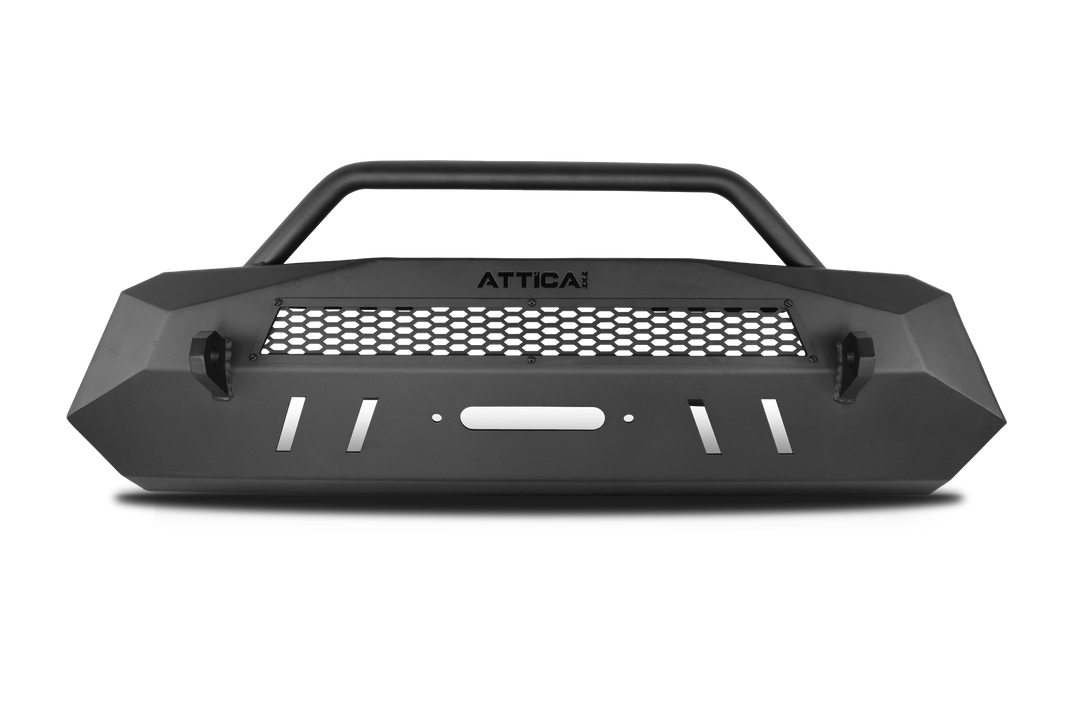 Attica 2016-2023 Toyota Tacoma Apex Series Stealth Winch Center Mount Front Bumper Powder Coated Black ATTTA01A101-BX