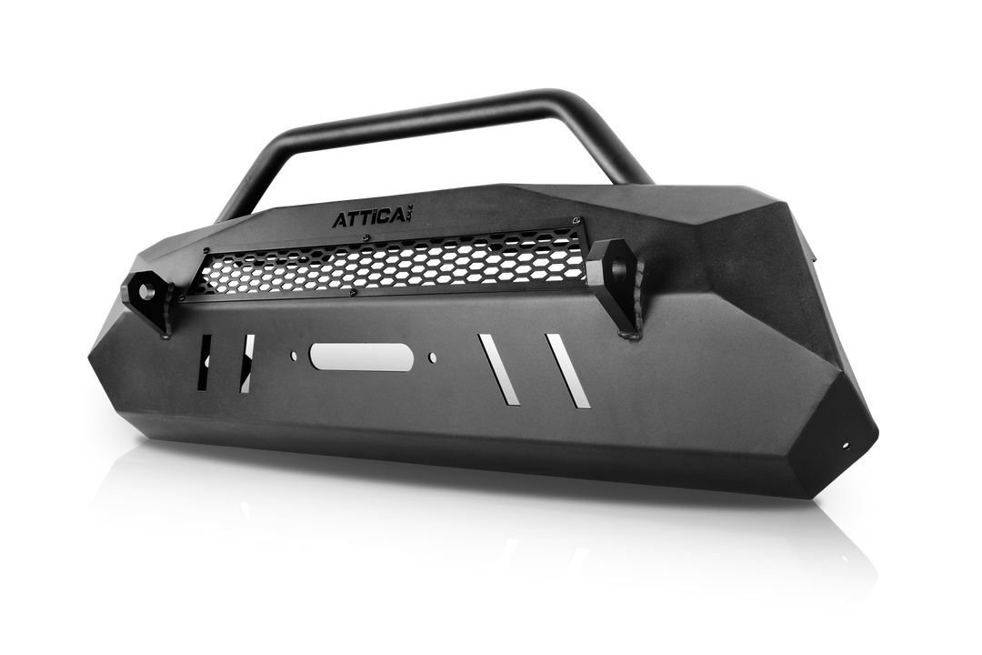 Attica 2016-2023 Toyota Tacoma Apex Series Stealth Winch Center Mount Front Bumper Powder Coated Black ATTTA01A101-BX
