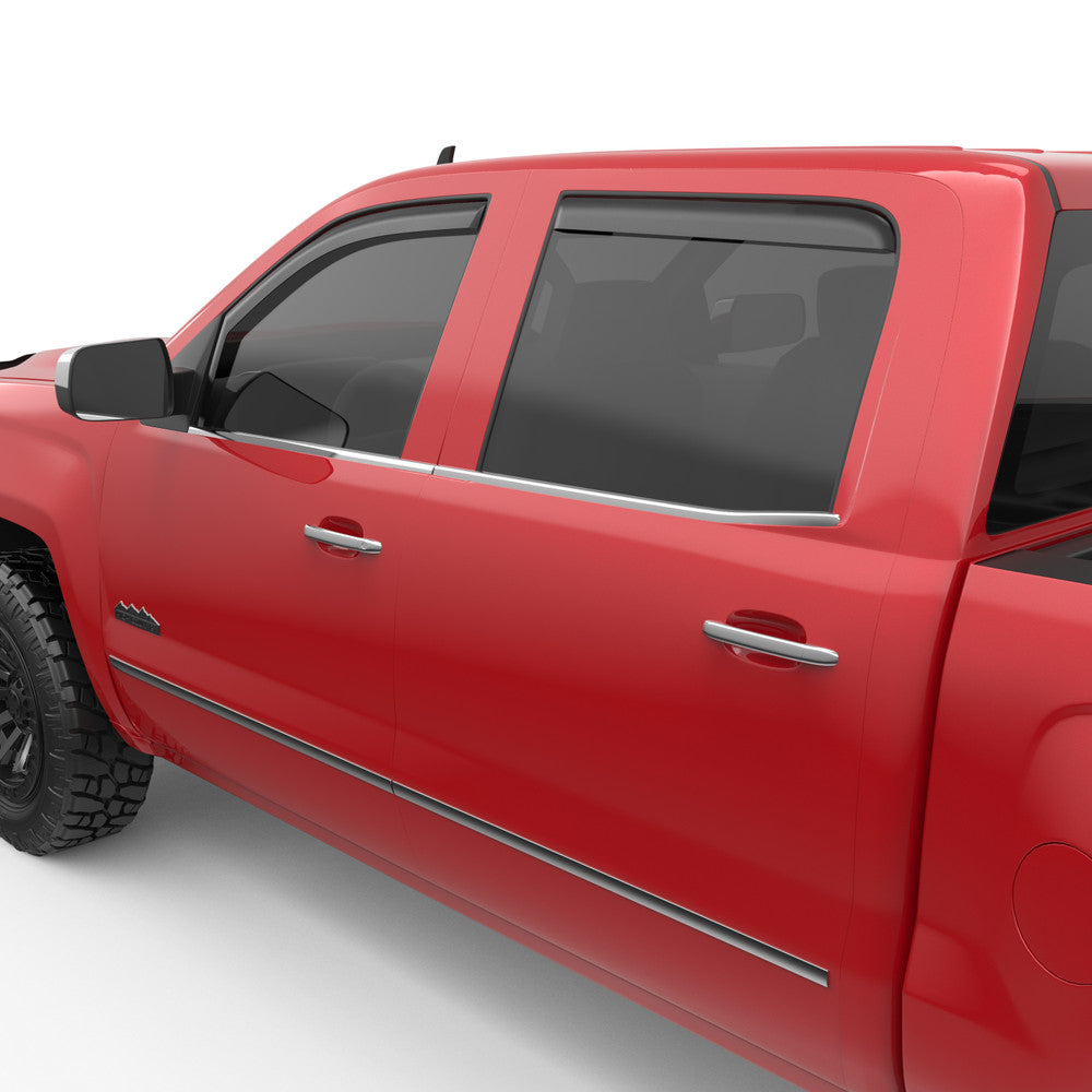 EGR 2014-2019 Chevrolet Silverado 1500 2500HD 3500HD GMC Sierra 1500 2500HD 3500HD Crew Cab In-channel Window Visors 571775