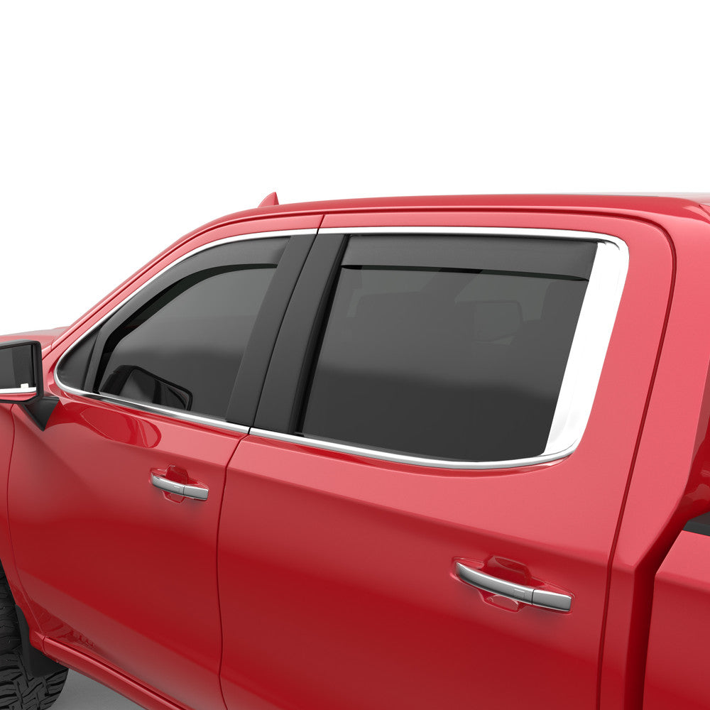 EGR 2019-2024 Chevrolet Silverado 1500 GMC Sierra 1500 Crew Cab In-channel Window Visors 571695