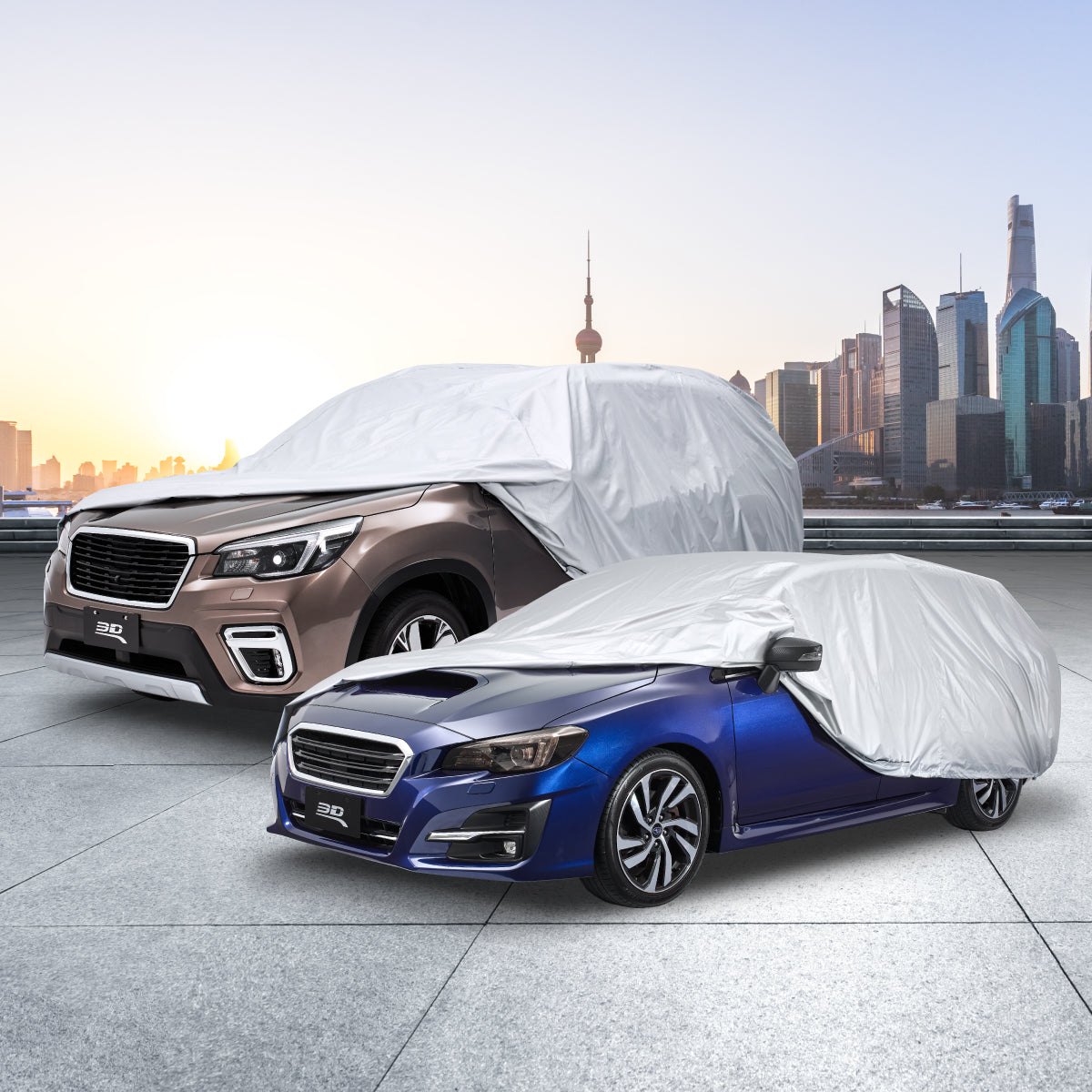 3D Maxpider 301P Sedan LL Silver Car Cover 1110A-LL