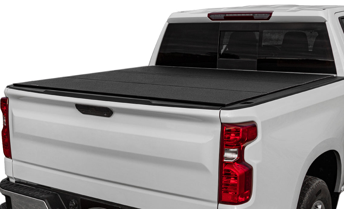 LOMAX 2007-2013 Chevrolet Silverado 1500 GMC Sierra 1500 5' 8" Hard Folding Cover Single Tonneau Cover B6020059