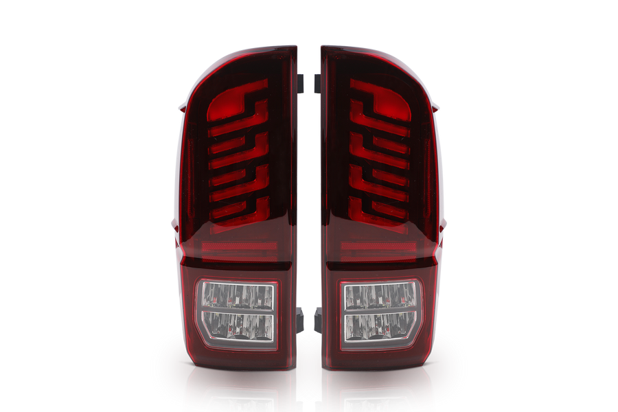 Attica 2016-2023 Toyota Tacoma Rogue Series Black Red Tail Lights CTATT0765-BR-SQ