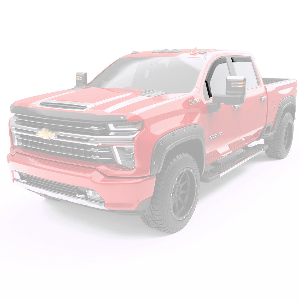 EGR 2020-2024 Chevrolet Silverado 2500HD 3500HD GMC Sierra 2500HD 3500HD Extended Cab In-channel Window Visors 571665