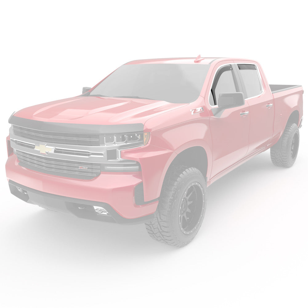 EGR 2019-2024 Chevrolet Silverado 1500 GMC Sierra 1500 Extended Cab In-channel Window Visors 571895