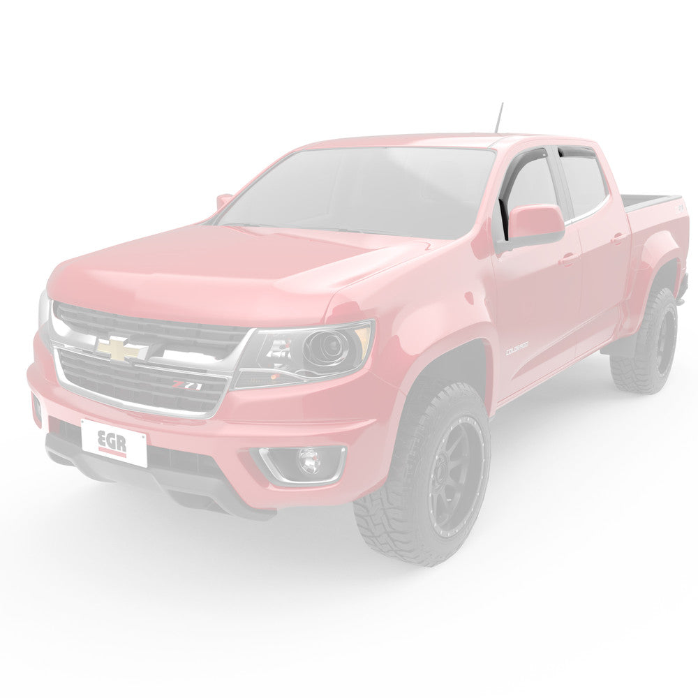 EGR 2015-2022 Chevrolet Colorado GMC Canyon Crew Cab In-channel Window Visors 571395