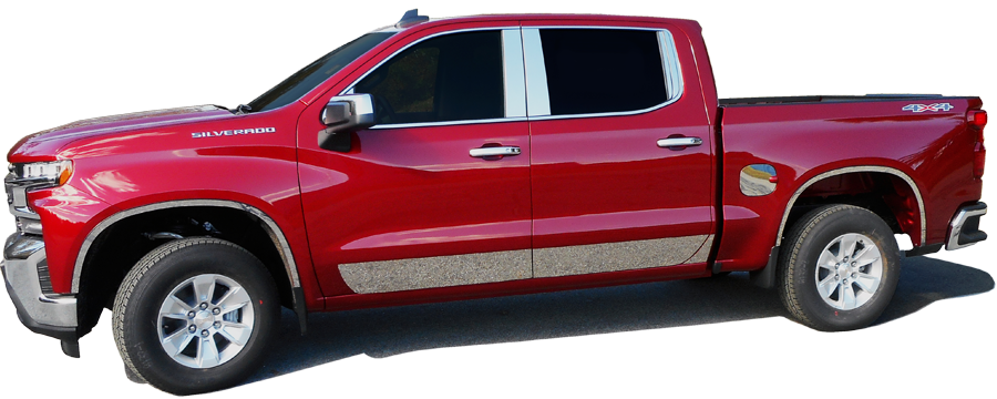 QAA 2019-2024 Chevrolet Silverado 1Pc Stainless Steel Gas Door Cover Trim GC59170