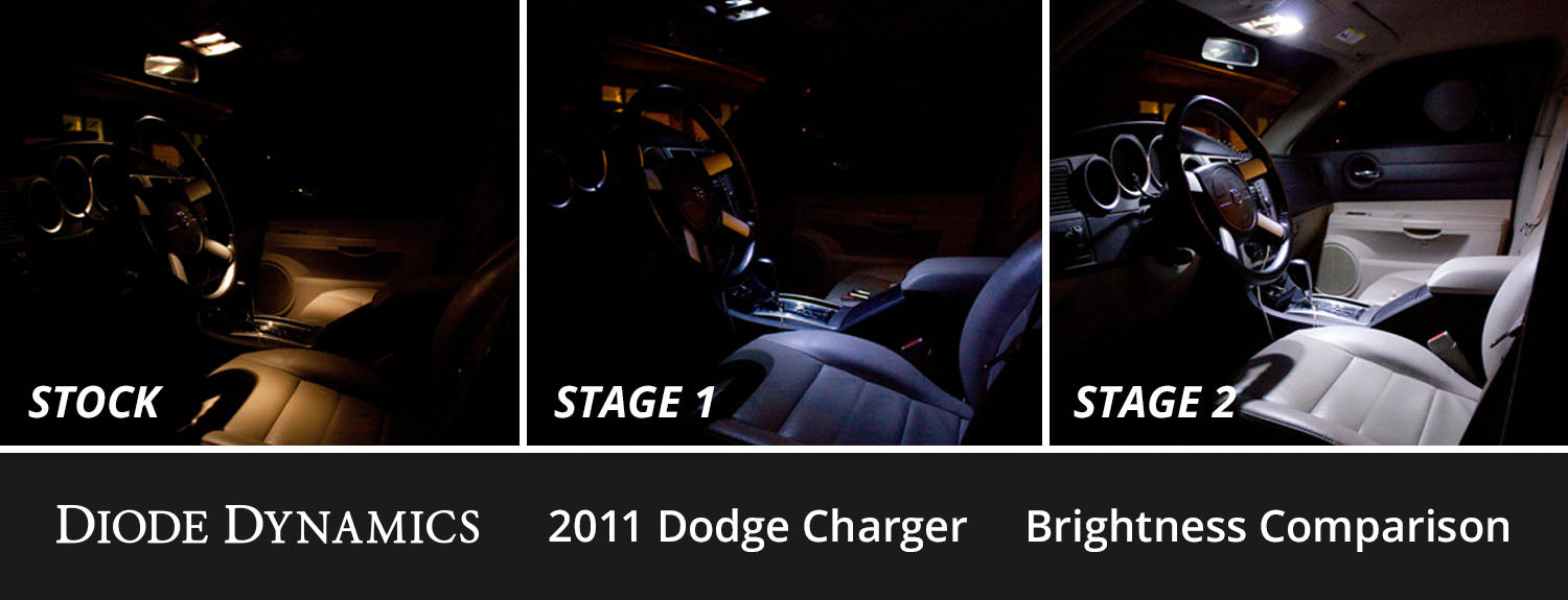Diode Dynamics 2011-2023 Dodge Charger Cool White Stage 1 Interior LED Kit DD0495