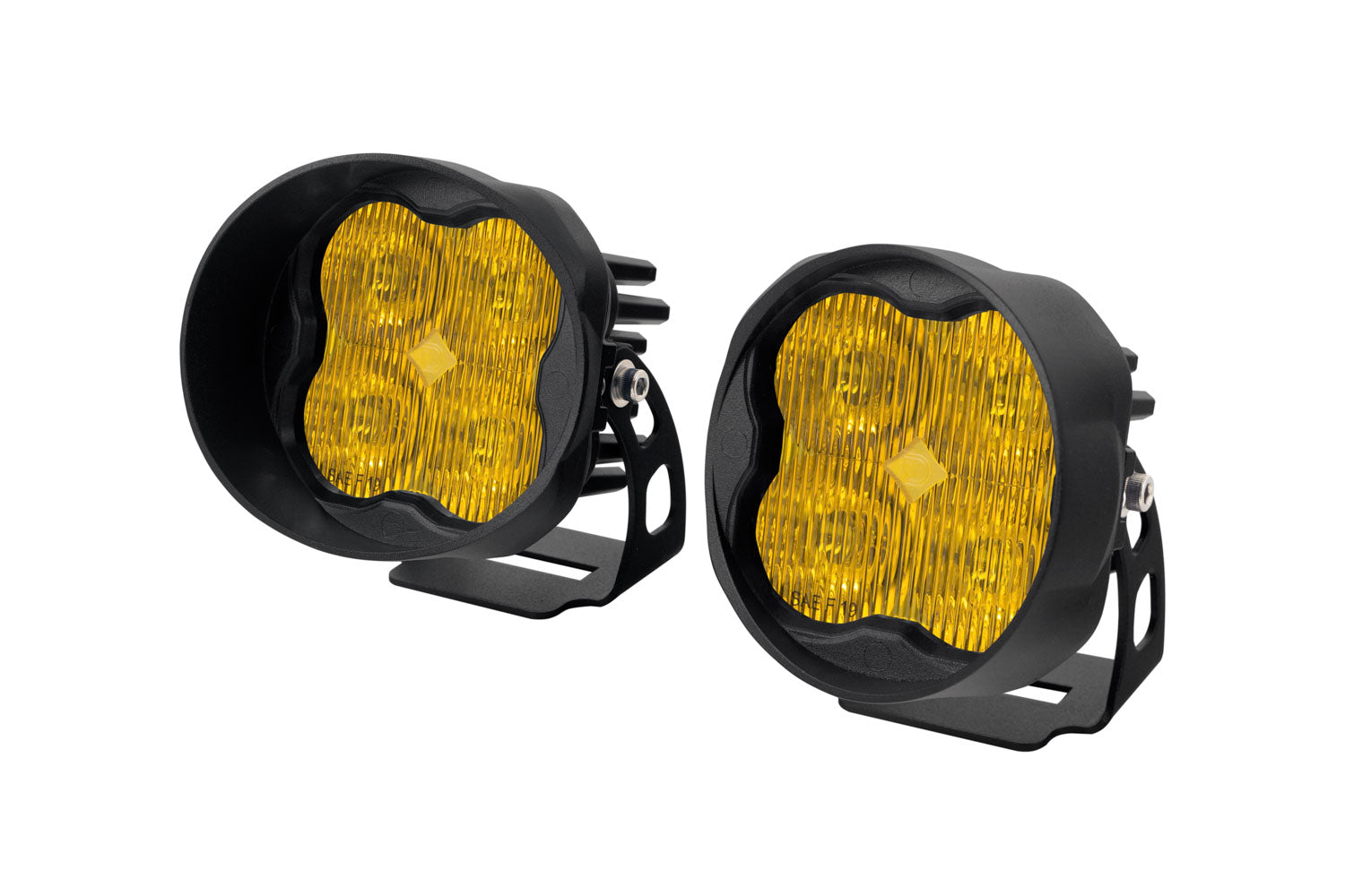 Diode Dynamics SS3 LED Pod Pro Yellow SAE Fog Angled Pair DD6173P