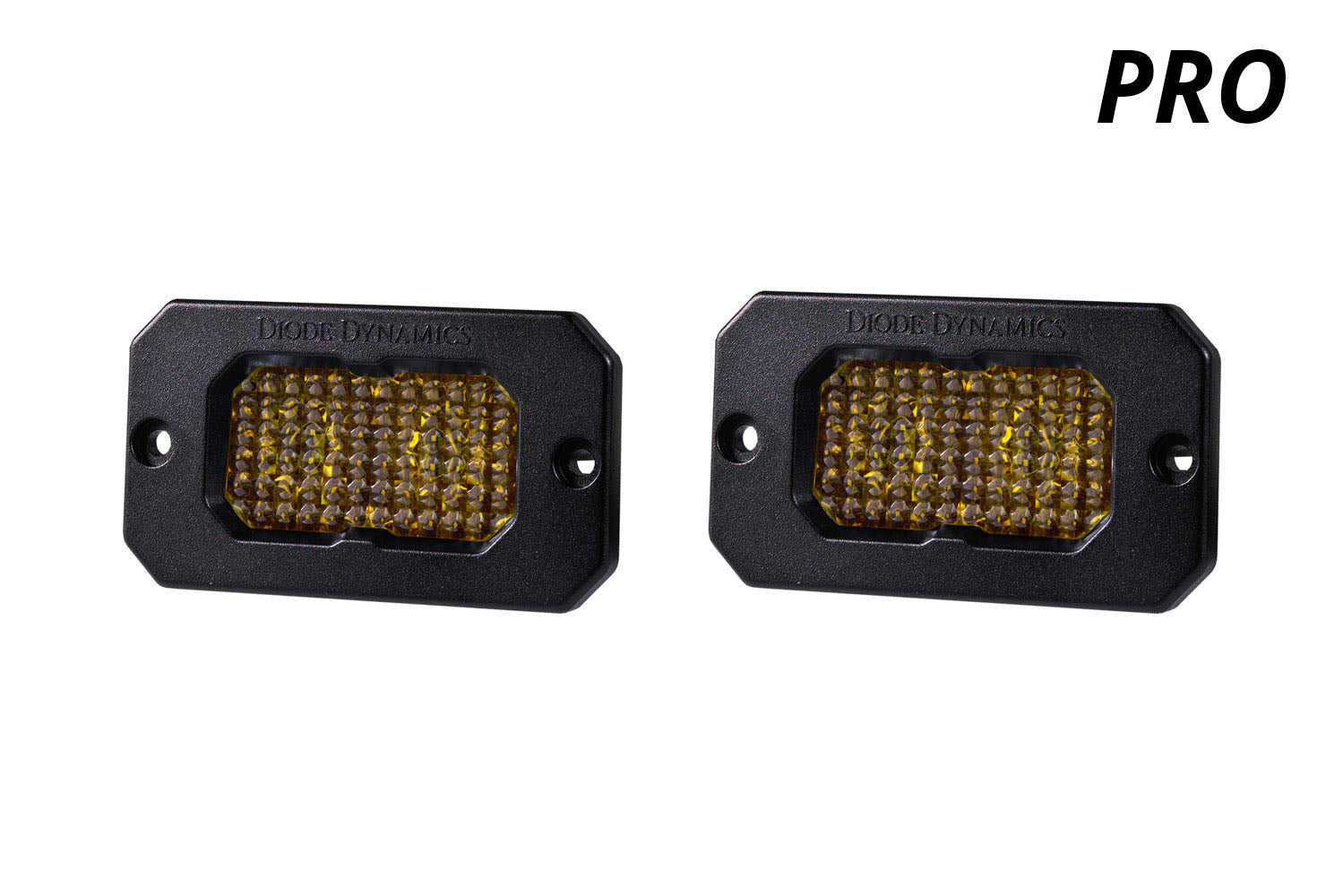 Diode Dynamics Stage Series 2in LED Pod Pro Yellow Combo Flush ABL Pair LED Light Pods DD6735P