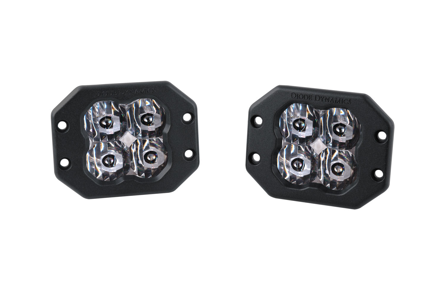 Diode Dynamics SS3 Pro ABL White SAE Driving Flush Pair LED Light Pods DD6928P