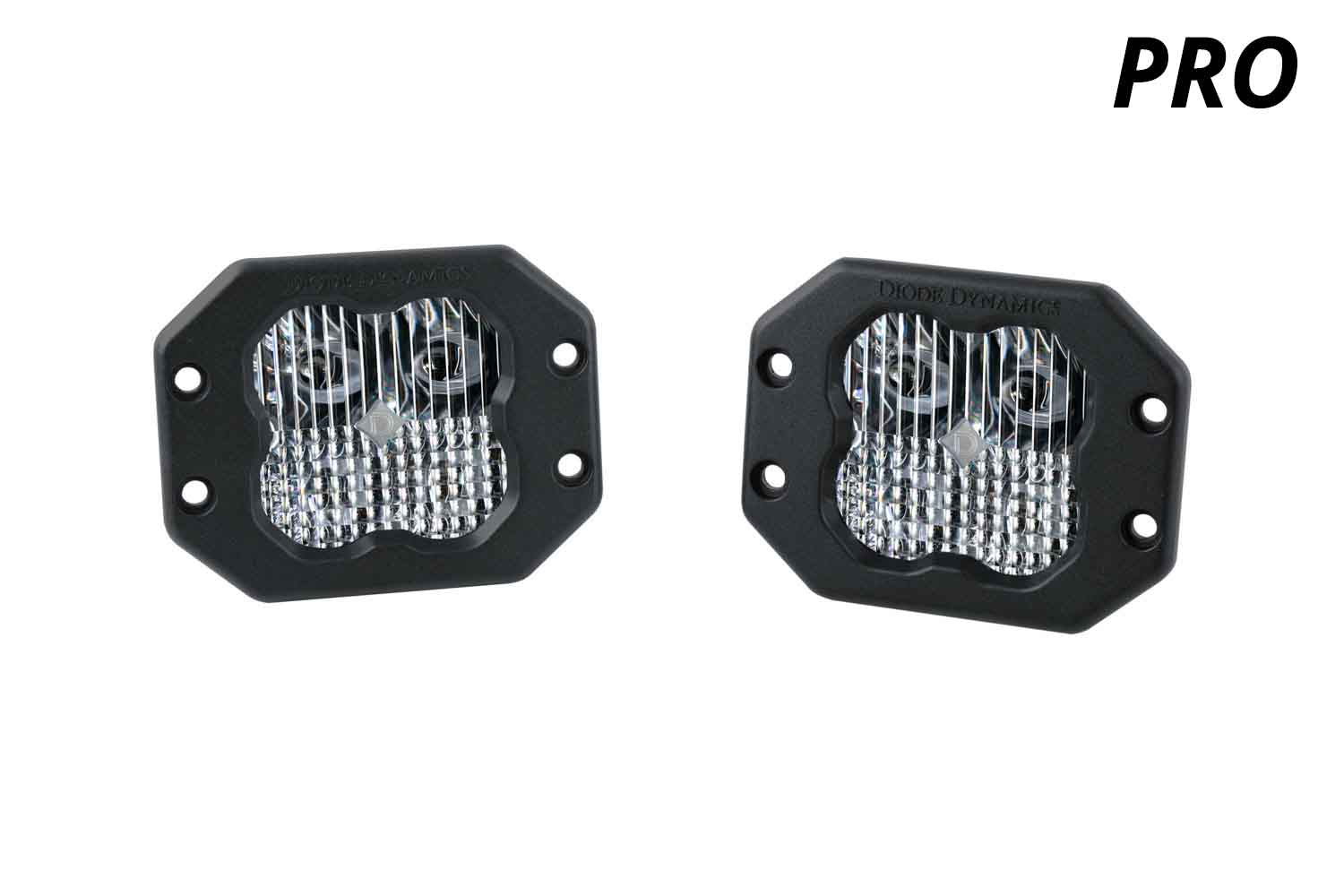 Diode Dynamics SS3 Pro ABL White SAE Driving Flush Pair LED Light Pods DD6928P