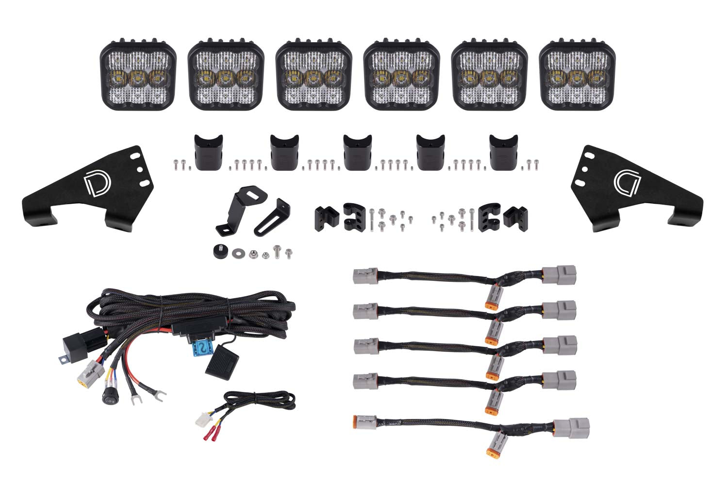 Diode Dynamics 2020-2024 Polaris RZR SS5 Pro CrossLink Roof White Combo Lightbar Kit DD7632