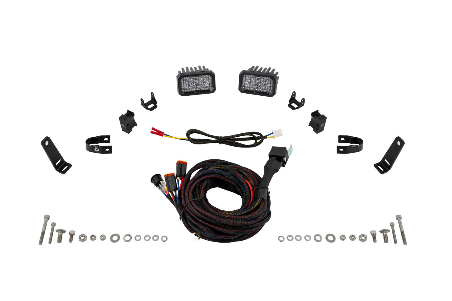 Diode Dynamics Stage Series 1 Inch Roll Bar Reverse SSC2 Sport Pair Light Kit DD7722