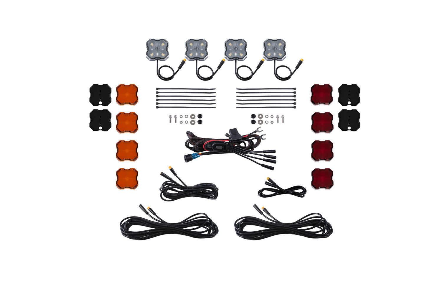 Diode Dynamics Single-Color Rock Light Installer Magnet Mount Kit 4 Pack DD7739