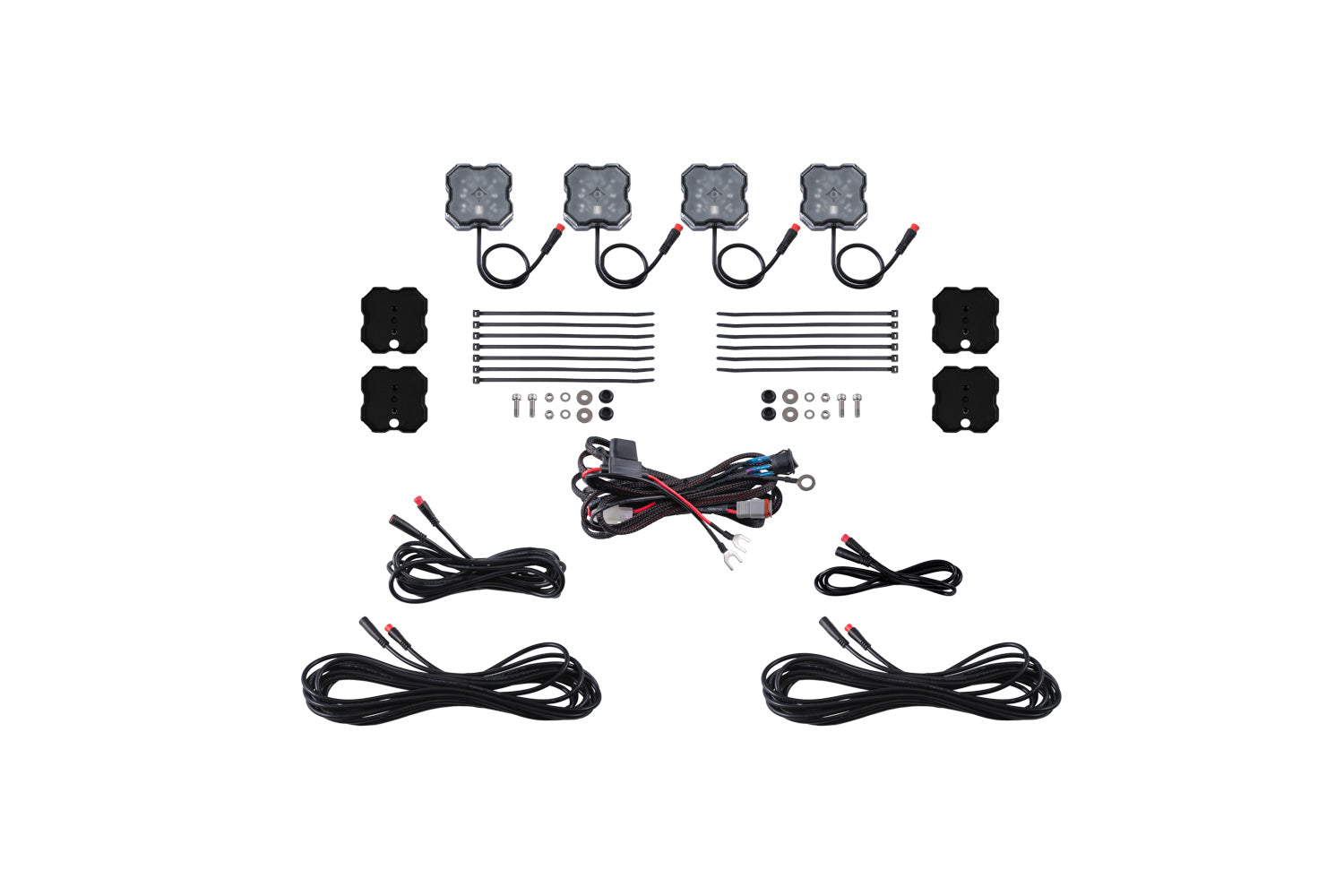 Diode Dynamics RGBW Rock Light Installer Kit Magnet Mount Kit 4 Pack DD7741