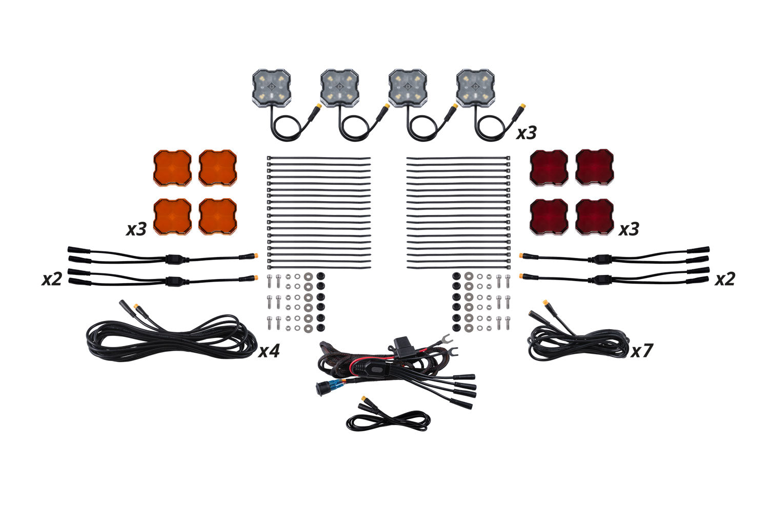 Diode Dynamics Single Color Rock Light Installer Kit 12 Pack DD7746