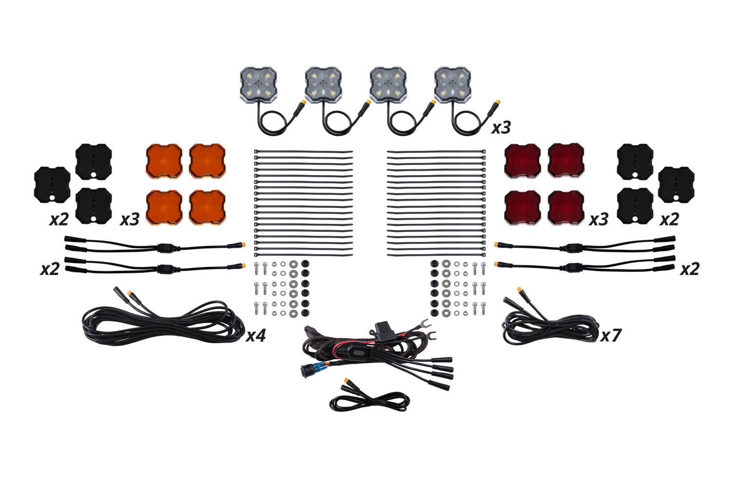 Diode Dynamics Single Color Rock Light Installer Magnet Mount Kit 12 Pack DD7747