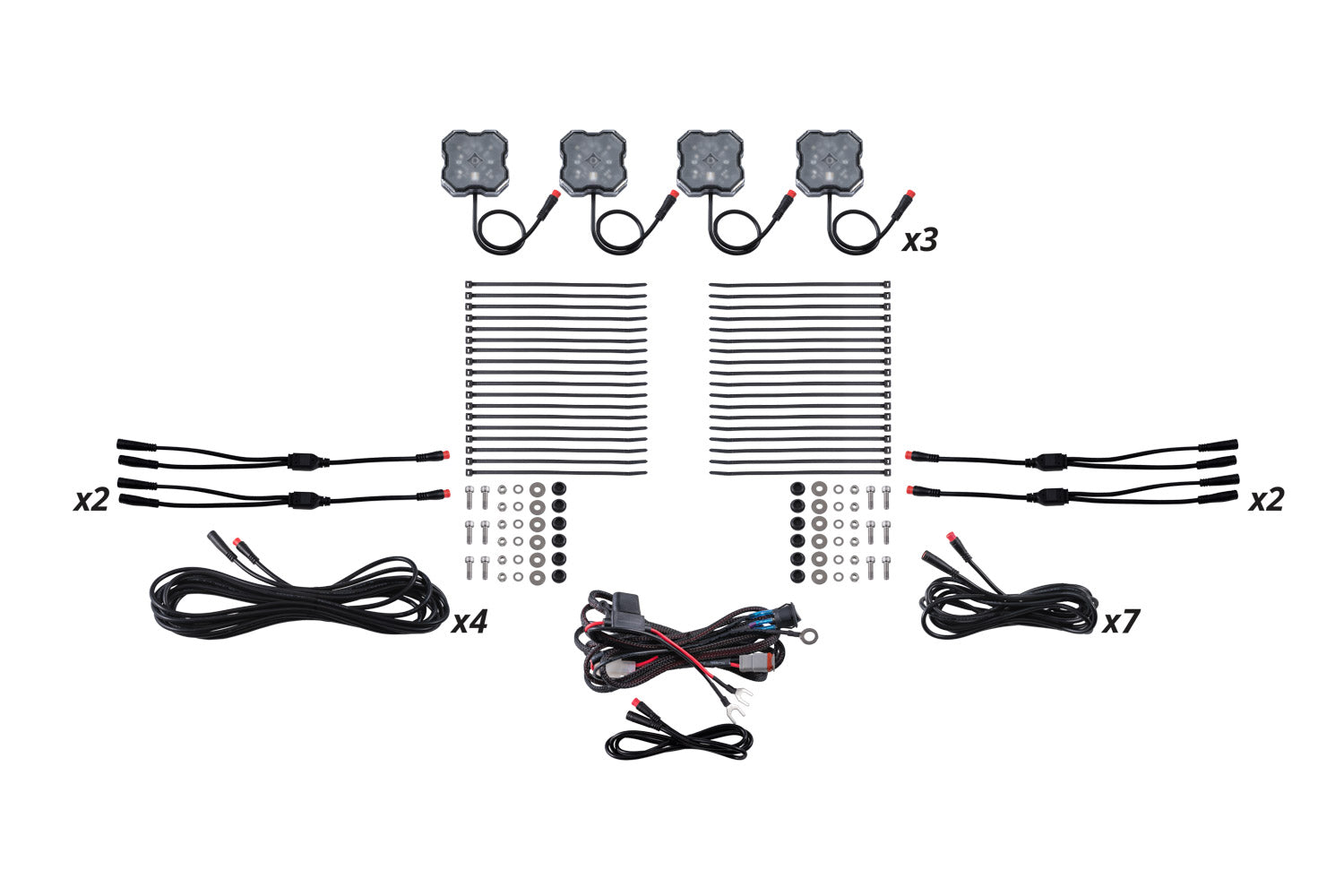 Diode Dynamics RGBW Rock Light Installer Kit 12 Pack DD7748