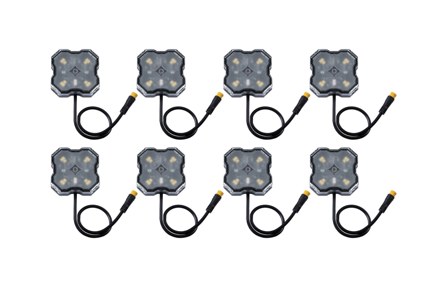 Diode Dynamics Stage Series SXS Rock Light RGBW M8 8-pack Installer Kit DD7753