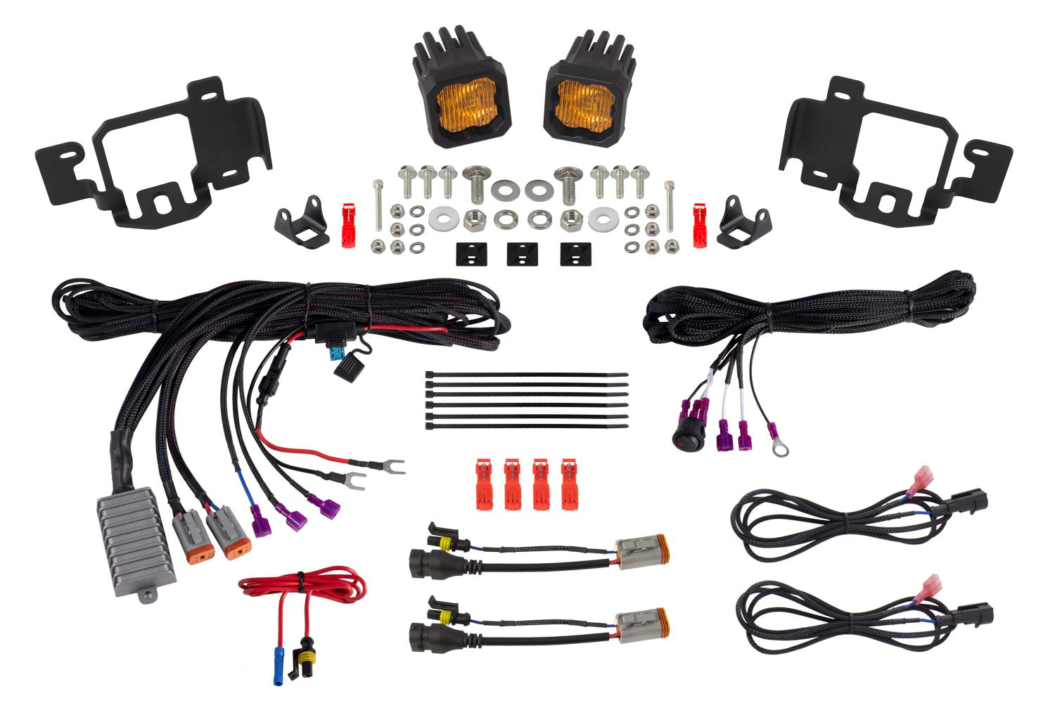 Diode Dynamics 2023-2024 Chevrolet Colorado SSC1 LED Fog Light Kit SAE Fog Yellow DD7805